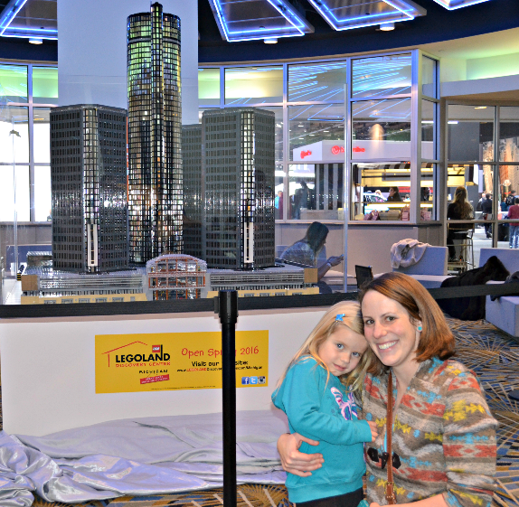 The LEGO brick GMRENCEN will be on display in Hall D at the North American Auto Show now through January 24.